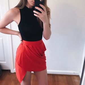 Red Mini‎ Skirt